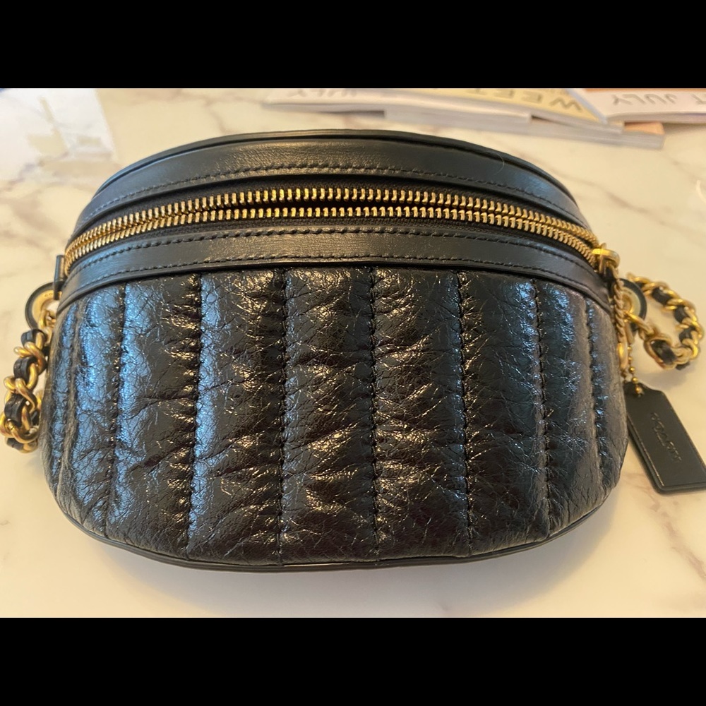 Coach Chain Belt Bag With Quilting